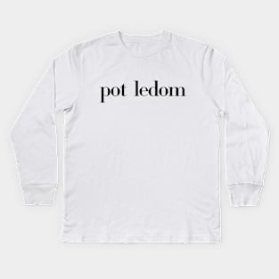 Pot Ledom (Black) Kids Long Sleeve T-Shirt